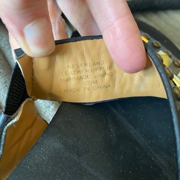 HARD TO FIND Flogg Studded Sandals - Wooden sole modern 70's style - Picture 8 of 8